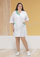 Халат медицинский женский арт. М-20-43-ТС (size +) - 1