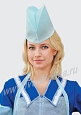 Колпак-пилотка одноразовый на завязках арт. ГУ-12-57-СПД - 1